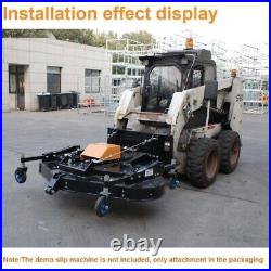 72'' Finish 3 Blade Mower Skid Steer Landhonor Attachment Hydraulic For CAT ASV