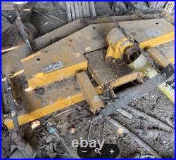 72 Single Belt 3 Blade Finishing Mower Deck Hard Tires Yellow