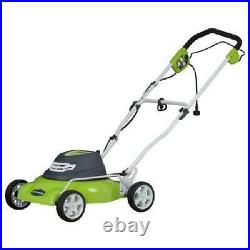 7- Position Green Finish Corded Lawn Mower 18-Inch 12 Amp With Adjustable Height