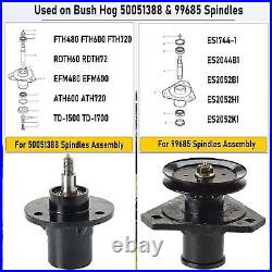 88749 Bearings and Spindle Shaft Kit For Bush Hog Finish Mower & Rotary Cutters