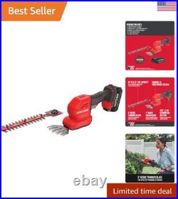 Compact V20 2-in-1 Handheld Grass Trimmer & Mini Hedge Cutter Red Edition