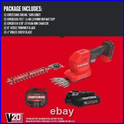 Compact V20 2-in-1 Handheld Grass Trimmer & Mini Hedge Cutter Red Edition