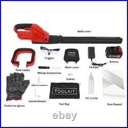 Cordless Electric Hedge Trimmer 24V Battery 22in Dual-Action Blade Bush Cutter