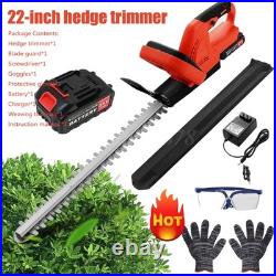 Cordless Hedge Trimmer, 22Inch Cordless Electric Hedge Trimmer 21V 3.0Ah Battery