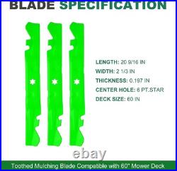 Cub Cadet 490-110-C188 Toothed Mulching Blades 60 Inch Replacement