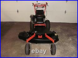DR POWER Field & Brush Mower with Finish Mower and Snowblower attachments