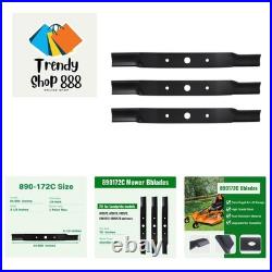 Durable 890-172C Finishing Mower Blades Set of 3 for Landpride 72 Decks