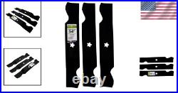 Durable Carbon Steel Replacement Blades for 54-Inch Lawn Mowers Black Finish