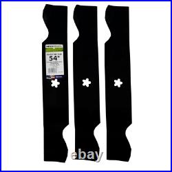 Durable Carbon Steel Replacement Blades for 54-Inch Lawn Mowers Black Finish