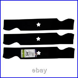 Durable Carbon Steel Replacement Blades for 54-Inch Lawn Mowers Black Finish