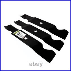 Durable Carbon Steel Replacement Blades for 54-Inch Lawn Mowers Black Finish
