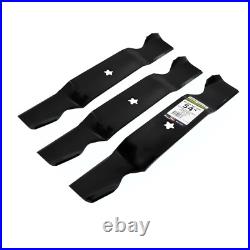 Durable Carbon Steel Replacement Blades for 54-Inch Lawn Mowers Black Finish