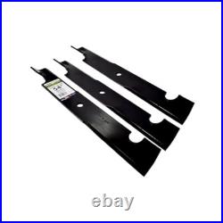 Durable Mower Blades, 54 Deck, 3 Blades, 18.75, Black Coated Finish