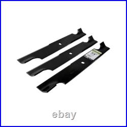 Durable Mower Blades, 54 Deck, 3 Blades, 18.75, Black Coated Finish