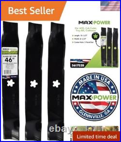 Efficient 3-Blade Set for Craftsman & Husqvarna 46 Mowing Black Finish