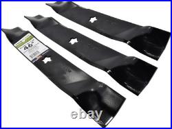Efficient 3-Blade Set for Craftsman & Husqvarna 46 Mowing Black Finish