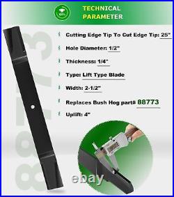 For 6' Bush Hog ATH720 FTH720 RDTH72 RDTH720 72 Cut Finish Mower Blades 88773