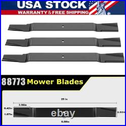 For Bush Hog 88773 82325 Blades 72 Cut Finish Mower Blades, 3 Blades Set