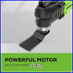 Greenworks 24V Cordless Oscillating Multi Tool with 13 Accessories 6 Speed 3° Os