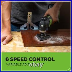 Greenworks 24V Cordless Oscillating Multi Tool with 13 Accessories 6 Speed 3° Os