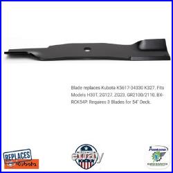 Heavy Duty 18-5/8 Blade replaces Kubota K5617-34330 54 K5617-34330 K327 3-PK