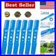 High-Performance 50 Mower Blades with 6-Point Star Design 6 Pack, Blue Finish
