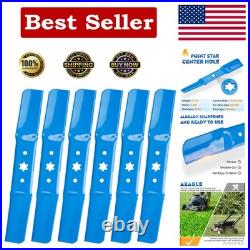 High-Performance 50 Mower Blades with 6-Point Star Design 6 Pack, Blue Finish