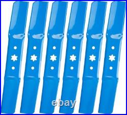 High-Performance 50 Mower Blades with 6-Point Star Design 6 Pack, Blue Finish