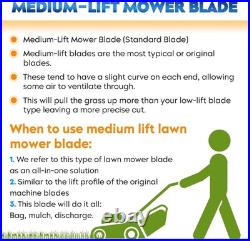 High-Performance 50 Mower Blades with 6-Point Star Design 6 Pack, Blue Finish