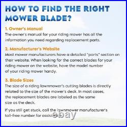 High-Performance 50 Mower Blades with 6-Point Star Design 6 Pack, Blue Finish