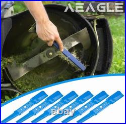 High-Performance 50 Mower Blades with 6-Point Star Design 6 Pack, Blue Finish