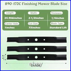 Land Pride 72 Finishing Mower Blades Set of 3
