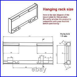 Landhonor 72'' Finish Mower Skid Steer Loader Attachment Hydraulic 3 Blade New