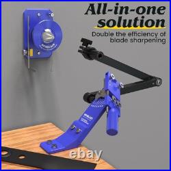 Lawn Mower Blade Sharpener & Balancer, 15°-45° Blue
