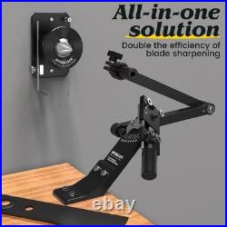 Lawn Mower Blade Sharpener & Lawn Mower Blade Balancer, 15°-45° Adjust