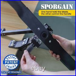 Lawn Mower Blade Sharpener & Lawn Mower Blade Balancer, 15°-45° Adjust