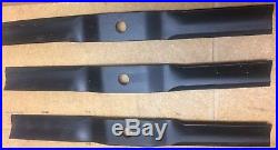 New, Genuine Woods 53555KT 72 grooming finish mower blades set of 3