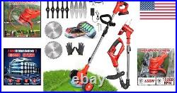 Powerful Lightweight Cordless Lawn Edger with 3 Types of Blades Red Finish
