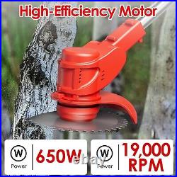 Powerful Lightweight Cordless Lawn Edger with 3 Types of Blades Red Finish