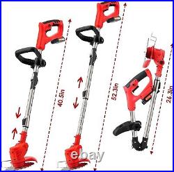 Powerful Lightweight Cordless Lawn Edger with 3 Types of Blades Red Finish