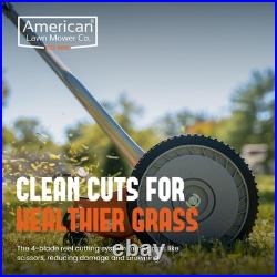 Precision Cutting 14-Inch Eco-Friendly Push Reel Mower 4 Blades, Red Finish