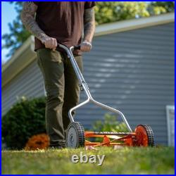 Precision Cutting 14-Inch Eco-Friendly Push Reel Mower 4 Blades, Red Finish Precision Cutting 14-Inch Eco-Friendly Push Reel Mower 4 Blades, Red Finish
