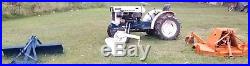Satoh Beaver 370D 4WD Compact Tractor, Finish Mower, Scrape Blade, Turn Plow