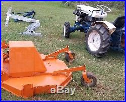 Satoh Beaver 370D 4WD Compact Tractor, Finish Mower, Scrape Blade, Turn Plow