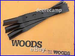 Set/3 blades for Woods RD60 & RD6000 60 finishing grooming mowers 5WP1001513X