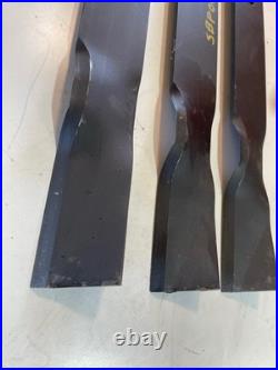 Set/3 mulching blades for Frontier GM2084 84 grooming finish mower 5BP0006690M