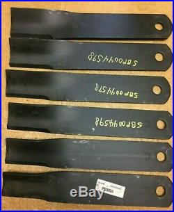 Set/6 OEM blades Frontier GM2109 108 grooming finish mower. 5BP0044598