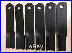 Set/6 blades for Woods RM990 90 grooming finish mower. Replaces part #24590