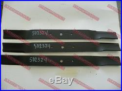 Set of (3) County Line FM6 Finish Mower Blades Part Number 502324