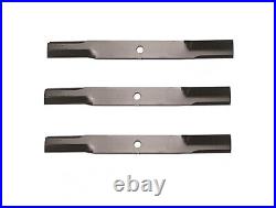 Set of 3 Mower Blades 16-7/8 Long x 3/4 Hole Replaces 48007700 91140 Farmer
